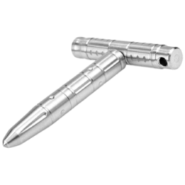 Max Knives MKSA — Stylo tactique acier, pointe brise-vitre carbure de tungstène