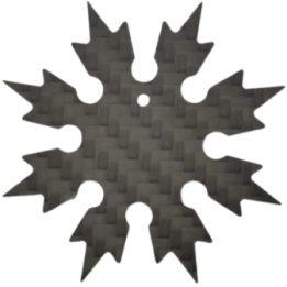 Max Knives MKSH1CF — 8-point carbon fibre throwing star, 52 mm