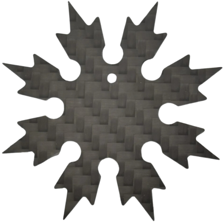 Max Knives MKSH1CF — Shuriken 8 branches en fibre de carbone, 52 mm