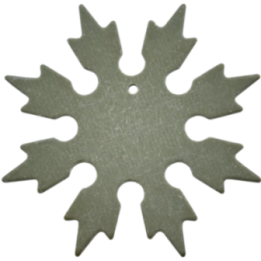 Max Knives MKSH1G10K — Shuriken 8 branches en G10, trou pour lanière