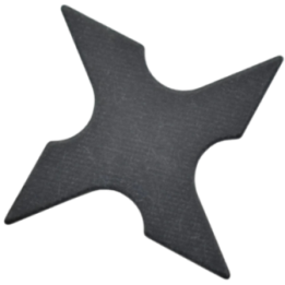 Max Knives MKSH2G10N — 4-point G10 practice throwing star, 52 mm