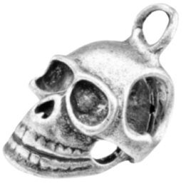 Max Knives MKSKULL2 — Pack of 20 thick drilled metal skull beads
