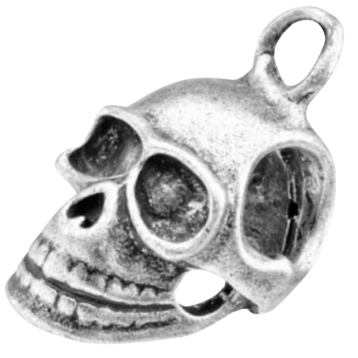 Max Knives MKSKULL2 — Pack of 20 thick drilled metal skull beads