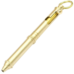 Max Knives MKSLS — Small solid brass pen, 87 mm, with paracord