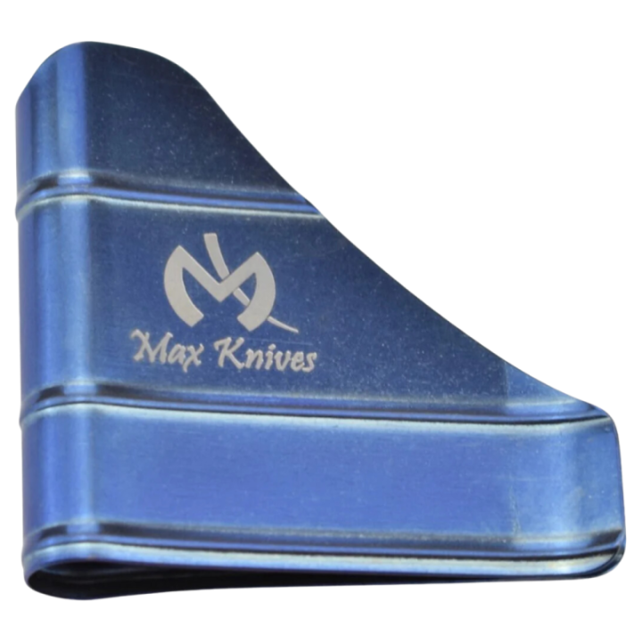 Max Knives MKTIMONB — Clip porte-billets titane anodisé bleu, 15 g