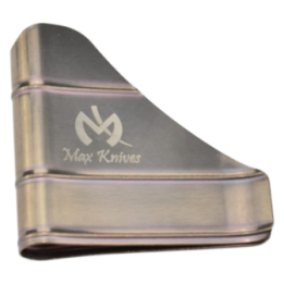 Max Knives MKTIMONT — Natural finish titanium money clip, 15 g