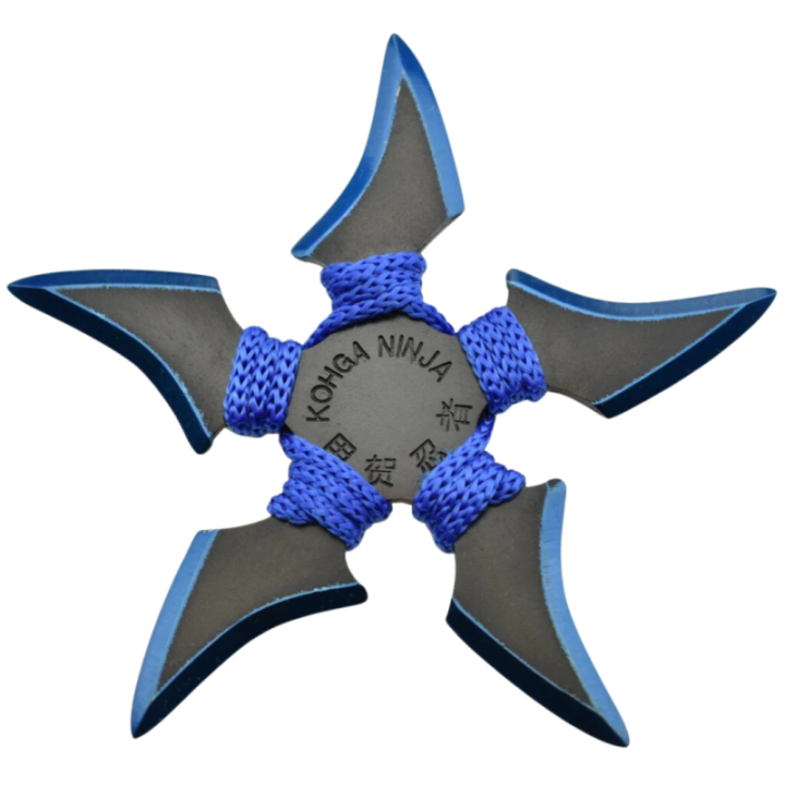 Max Knives NS135 — Étoile de lancer 5 branches, titane bleu, 90 mm