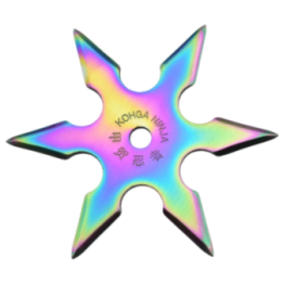 Max Knives NS138 — Shuriken 6 branches, acier 420, finition titane