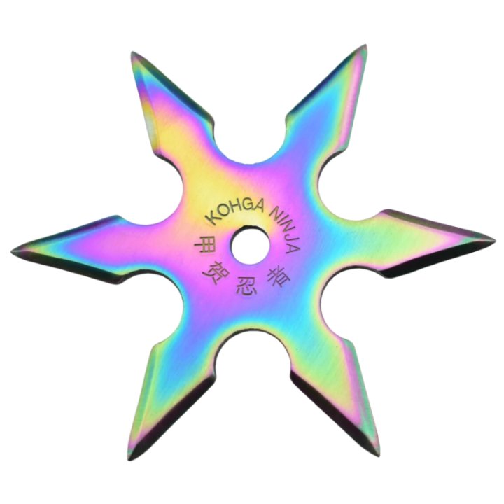 Max Knives NS138 — 6-Point Shuriken, 420 Steel, Titanium Finish