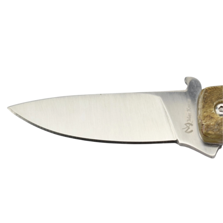 Max Knives P15BE — 440C folding knife with ram horn handle, 62 g — view 2