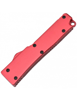 Couteau OTF Automatique, Aluminium Rouge, 130mm, lame 50mm