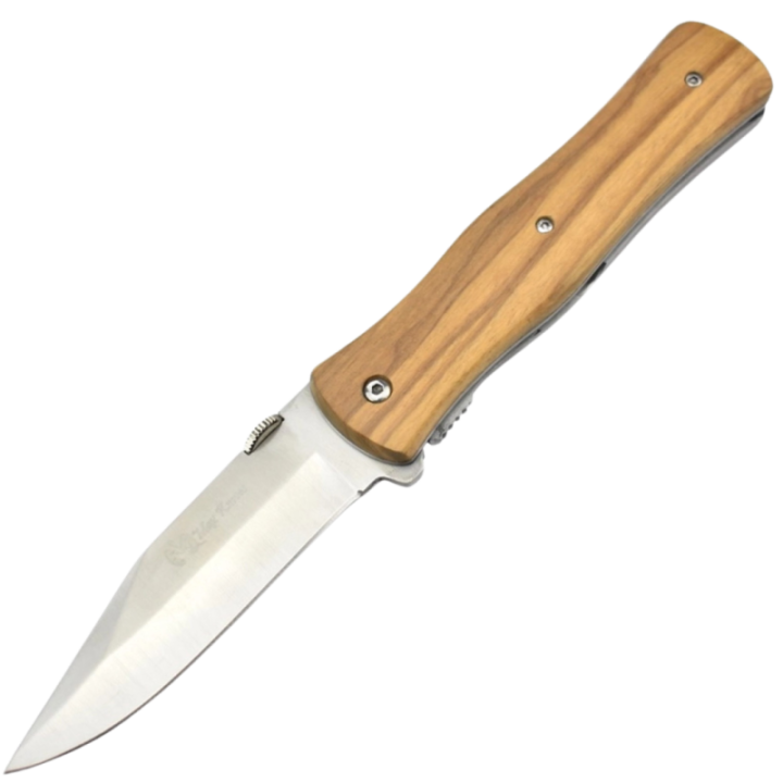 Max Knives P16OL — Large 440C folder, olive handle, 82 mm blade