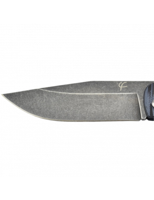 Couteau Fixe Stone Washed G10 - 440C, Lame 77mm, Étui Kydex avec Parac