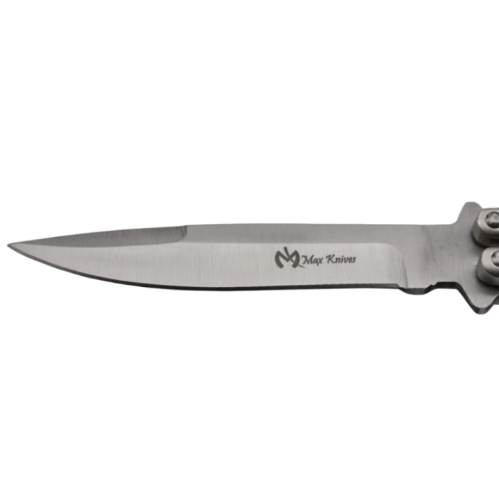 Max Knives P32S — Couteau papillon 440C, manches champagne doré — vue 3