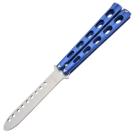 Max Knives P33B — Couteau papillon d'entraînement, lame sans tranchant, manche aluminium