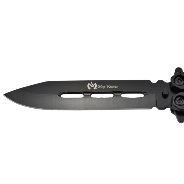 Max Knives P41B — Butterfly Knife, Black Stainless Blade, ABS Handles — view 3
