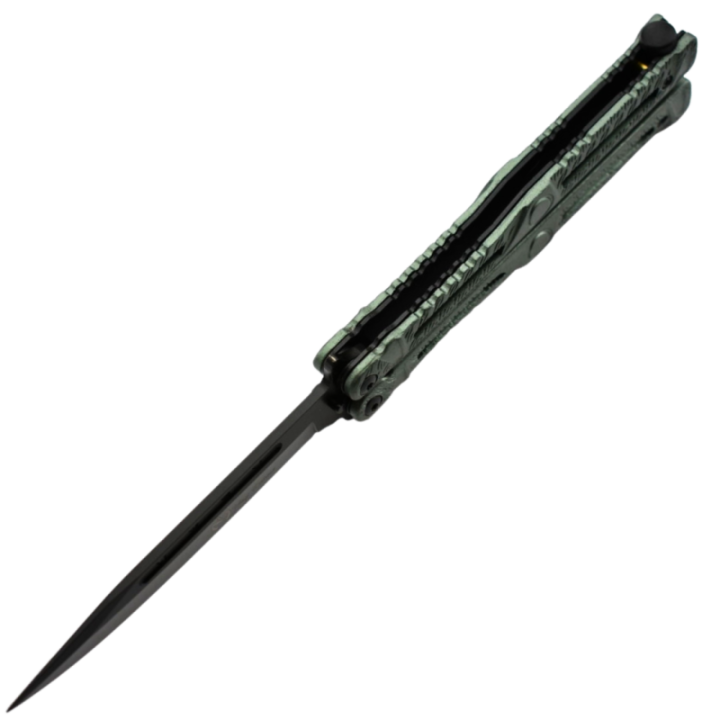 Max Knives P47 — Butterfly knife, green aluminium, 105 mm blade — view 4