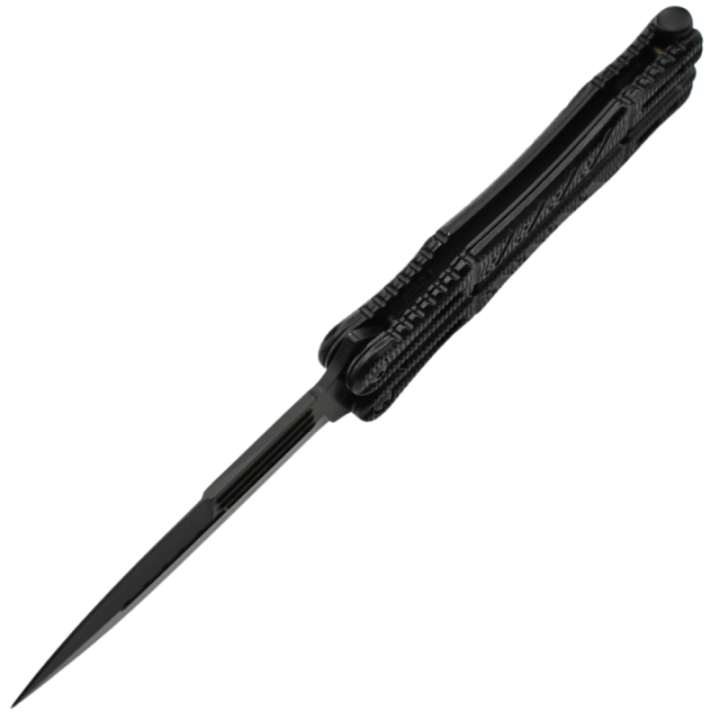 Max Knives P48 — 3Cr13 Butterfly Knife, Spear Point, Black Finish, Aluminium Handles — view 4