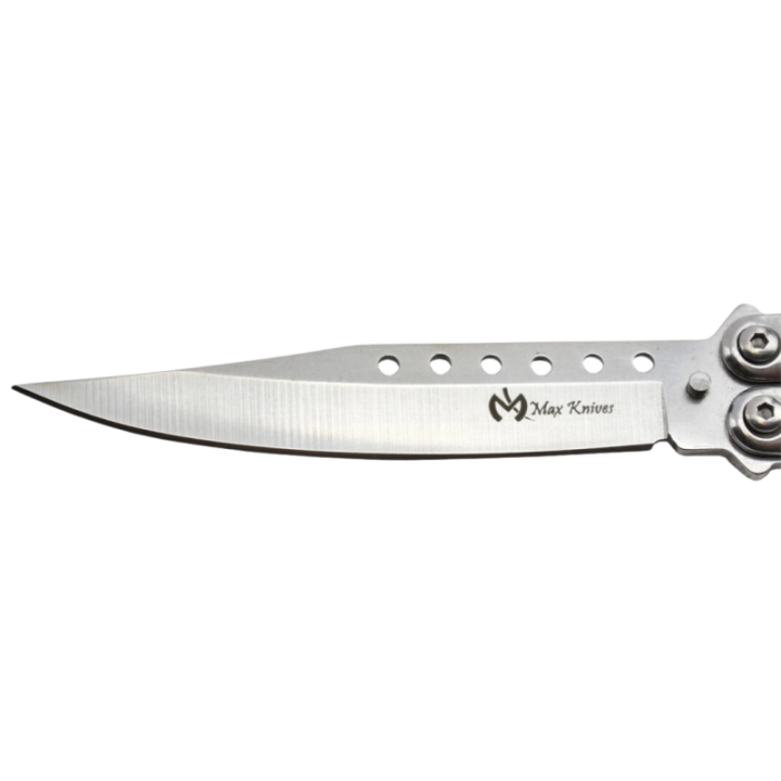 Max Knives P50S — Couteau papillon spear point silver, lame 98 mm — vue 3