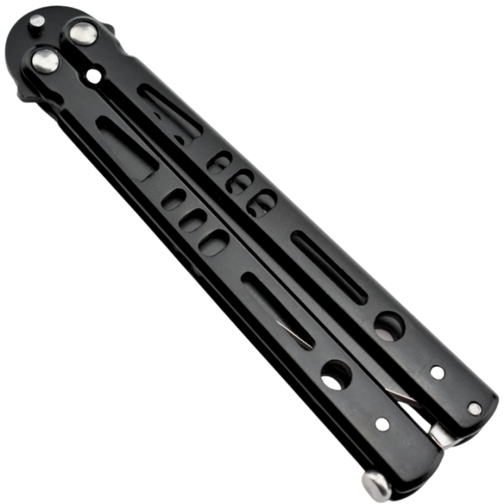 Max Knives P52B — Couteau papillon noir intégral, lame 98 mm 3Cr13 — vue 4