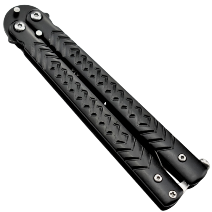 Max Knives P54B — Black 3Cr13 butterfly knife with a 98 mm blade — view 2