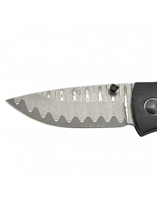 Couteau de Poche MKBAM BKD en Damas et G10 - Finition Noire