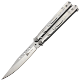 Max Knives P55S — Couteau papillon 3Cr13 silver, lame de 98 mm