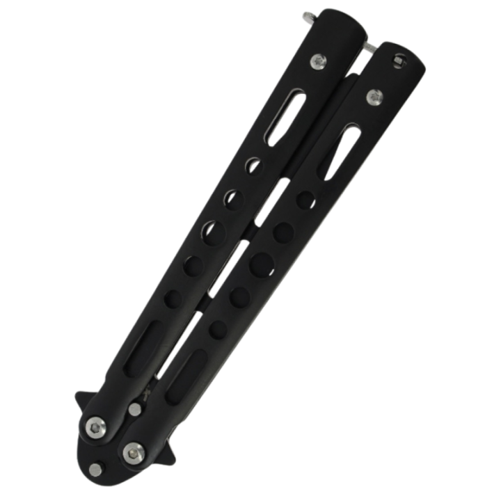 Max Knives P57EB — Couteau papillon noir, lame dague 93 mm, acier inox — vue 2