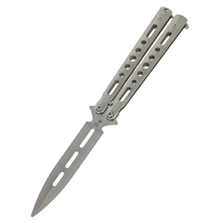 Max Knives P57ES — Balisong butterfly knife, 93 mm dagger blade, stainless