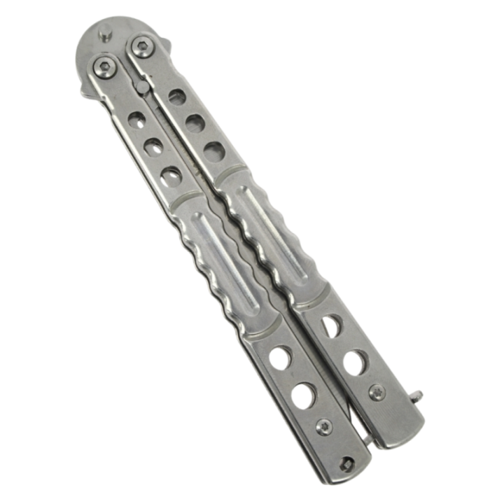 Max Knives P58S — Papillon clip point 97 mm silver, 125 mm fermé — vue 2