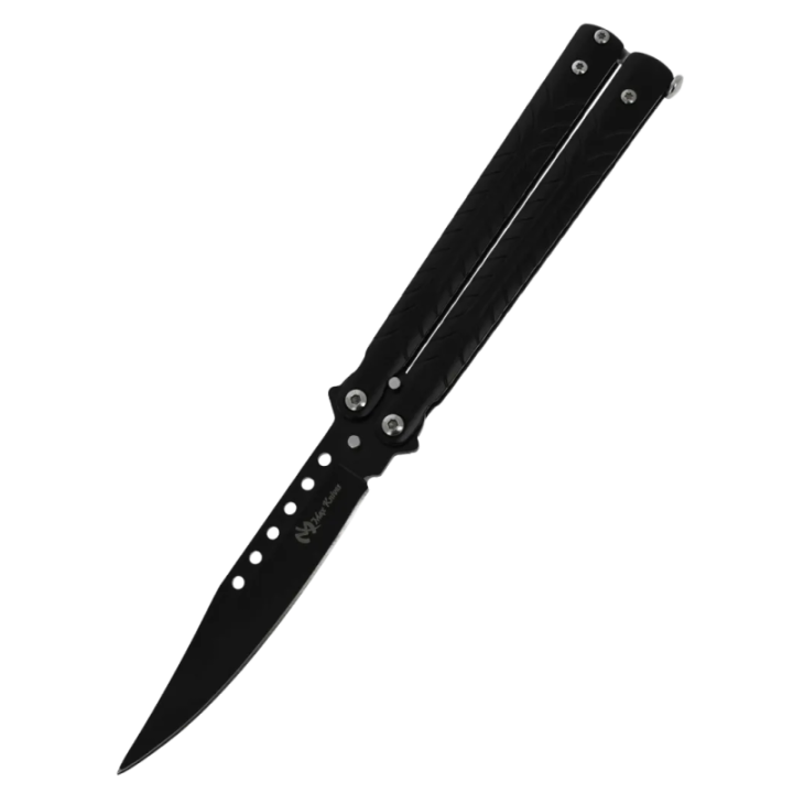Max Knives P62B — Papillon noir clip point, 219 mm ouvert, 113 g