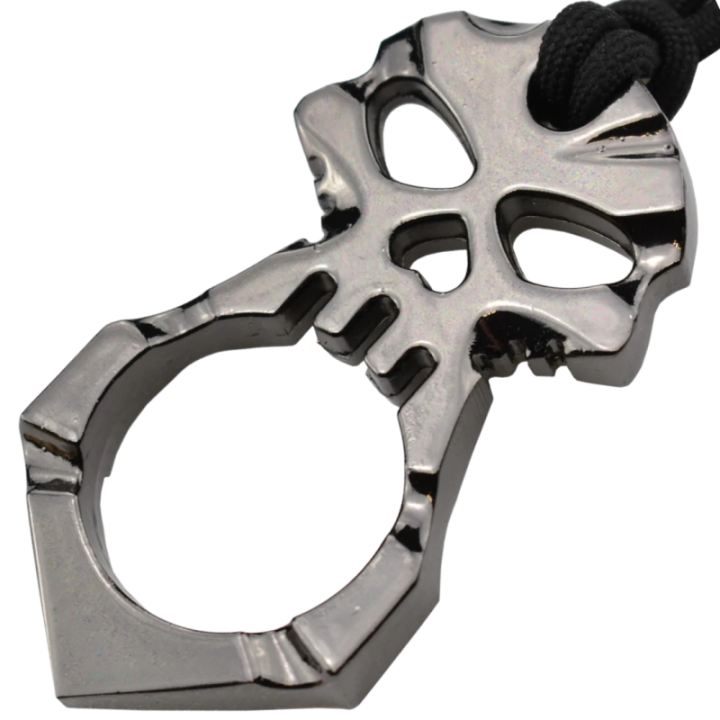 Max Knives PA29 — One-finger zinc impact tool with skull motif