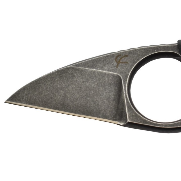 Max Knives FP2001B — Shorty fixed blade, 440C sheepfoot, black stonewash — view 2