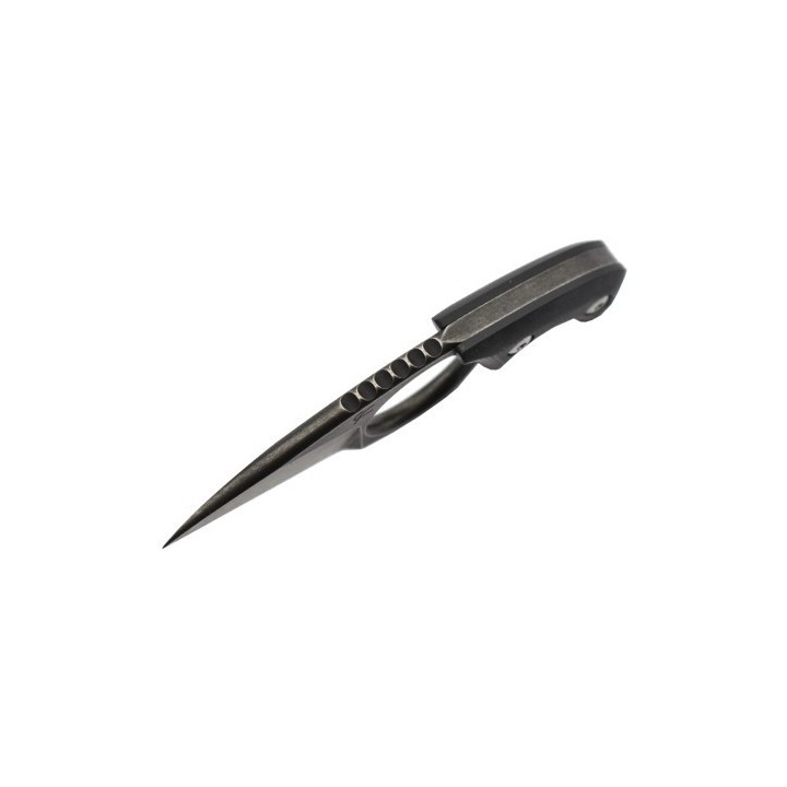 Max Knives FP2001B — Shorty fixed blade, 440C sheepfoot, black stonewash — view 3