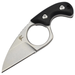 Max Knives FP2001S — Shorty à lame sheepfoot 440C, finition silver stonewash