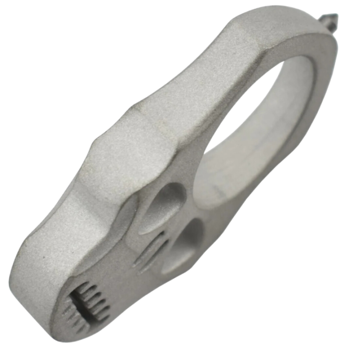 Max Knives PASKAS — Outil d'impact un doigt en aluminium sablé — vue 2