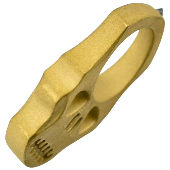 Max Knives PASKLS — Outil d'impact un doigt en laiton sablé mat — vue 2