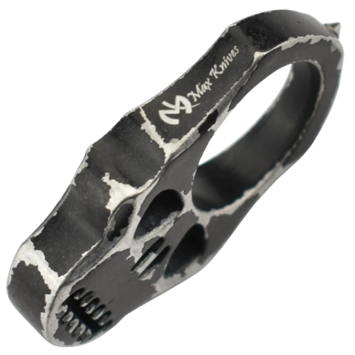Max Knives PASKNA — One-finger antique black aluminium impact tool — view 2