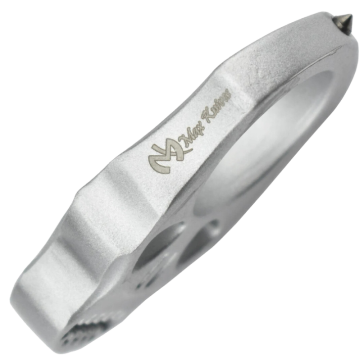 Max Knives PASKS — One-finger silver aluminium impact tool, skull — view 3