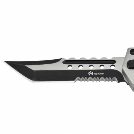MAXKNIVES - MKO5S - Couteau automatique OTF aluminium anodise finition silver