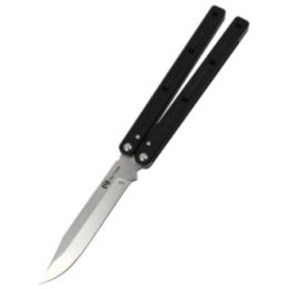 Max Knives PBF-3 — Clip Point Butterfly Knife, D2 Steel, Skeletonised Handle