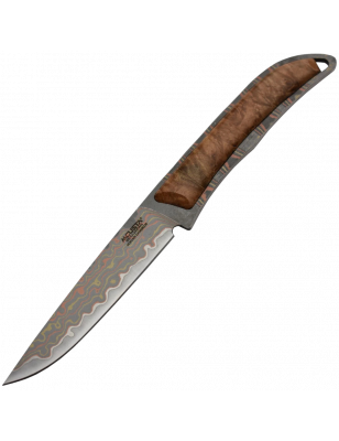 MCUSTA - MC006DP Couteau fixe Lame Mokume VG10 San Mai - Collaboration MAXKNIVES