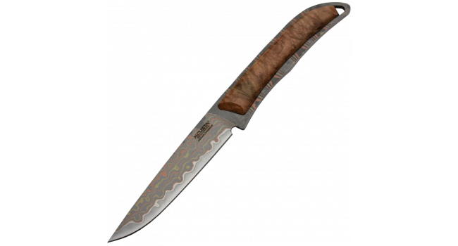 MCUSTA - MC006DP Couteau fixe Lame Mokume VG10 San Mai - Collaboration MAXKNIVES