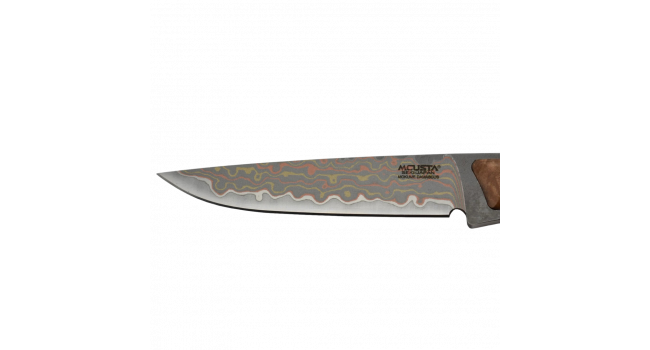 MCUSTA - MC006DP Couteau fixe Lame Mokume VG10 San Mai - Collaboration MAXKNIVES