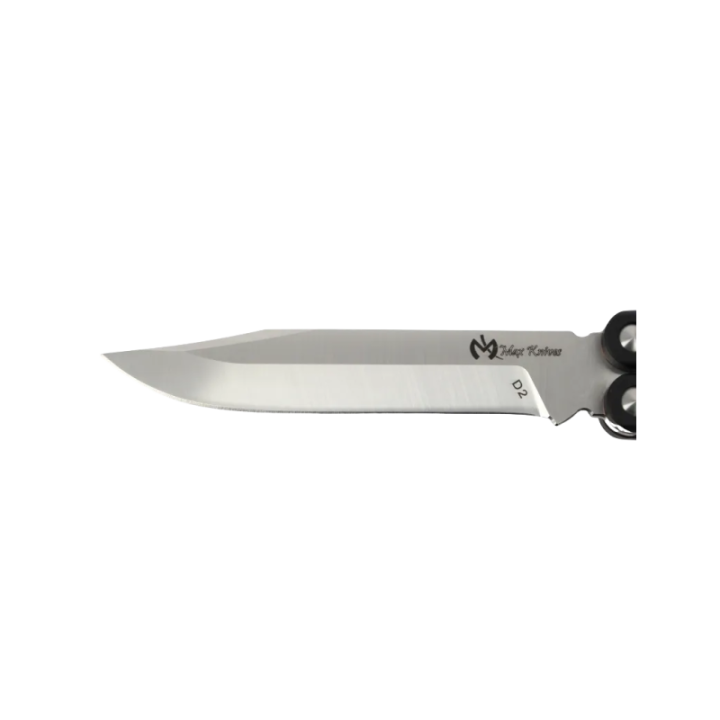 Max Knives PBF-5 — Clip Point Butterfly Knife, D2 Steel, Dished-Disc Handle — view 2