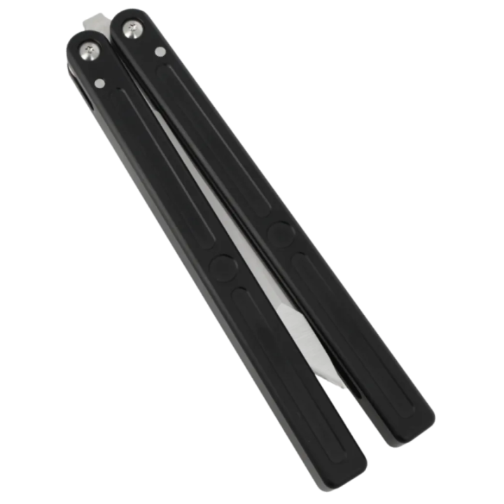 Max Knives PBF-6 — Couteau papillon tanto, acier D2, manche à disques usinés — vue 3