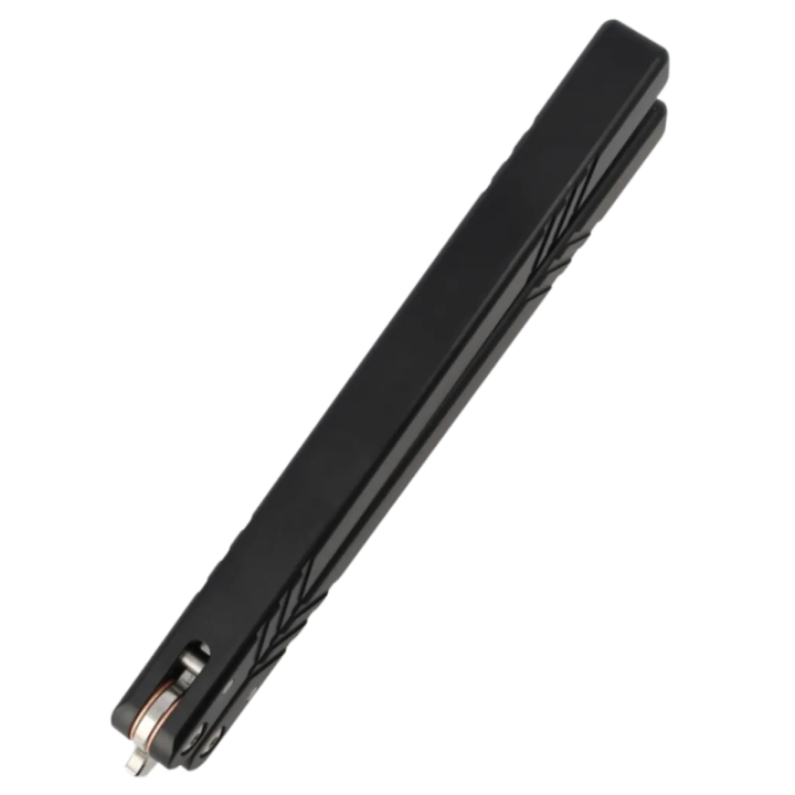 Max Knives PBF-8 — Tanto Butterfly Knife, D2 Tool Steel, Grooved Handle — view 3
