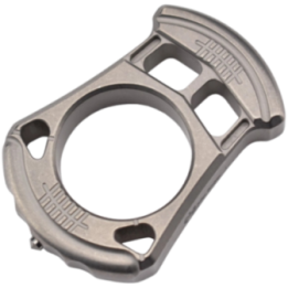 Max Knives TIKNU1 — One-finger titanium impact tool, natural finish