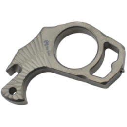 Max Knives TIKNU3 — Natural titanium one-finger tool, carbide tip
