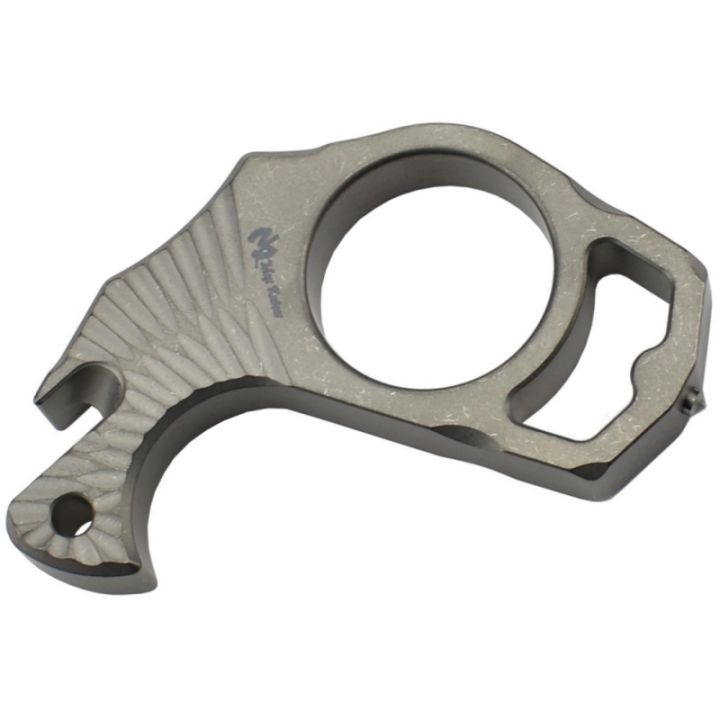 Max Knives TIKNU3 — Natural titanium one-finger tool, carbide tip